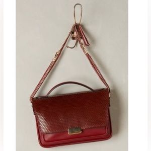 Anthropologie Beracamy Paris Cidade Satchel Crimson